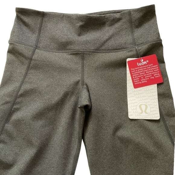 New Lululemon Gather and Crow Crop Heathered Willow Size 6 - Picture 5 of 15